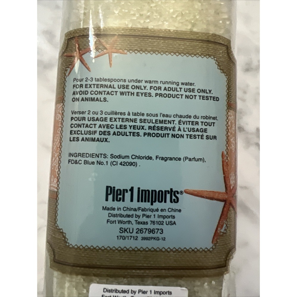 Pier 1 Imports Island Waves Bath Salts HTF Glass Bottle 22.9 OZ NEW - Picture 4 of 6